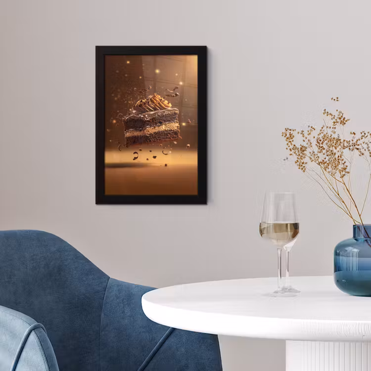 Taart - Chocolade - Eten - Brownie fotolijst zwart zonder passe partout klein -sfeer4