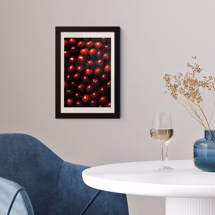 Kersen - Rood fotolijst zwart zonder passe partout klein -sfeer4