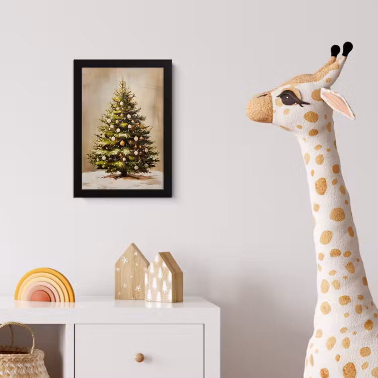 Kerst - Sfeer - Groen fotolijst zwart zonder passe partout klein -usfeer4_kinderkamer