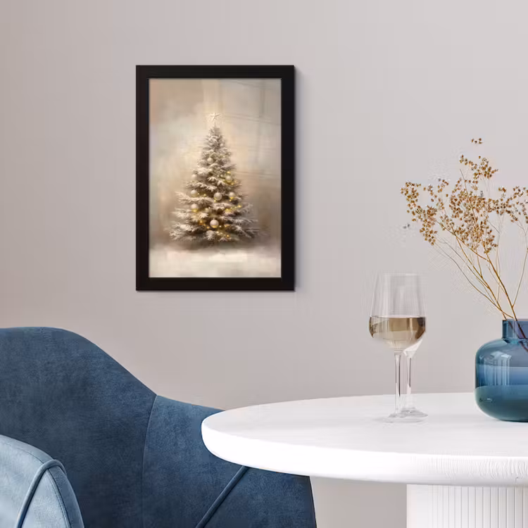 Kerst - kerstboom - Sneeuw - Art fotolijst zwart zonder passe partout klein -sfeer4