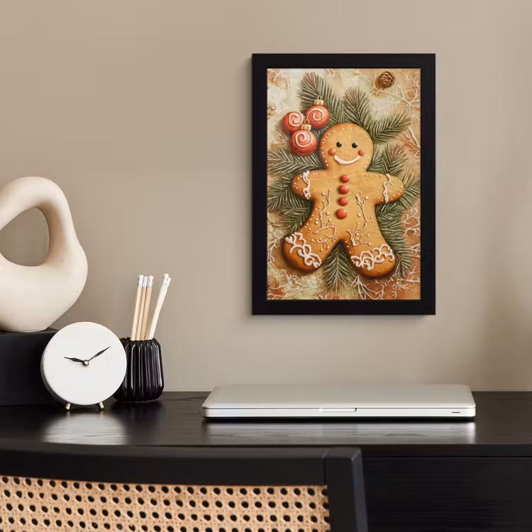 Kerstmis - Koekje - Poppetje - Speculaas fotolijst zwart zonder passe partout klein -sfeer1