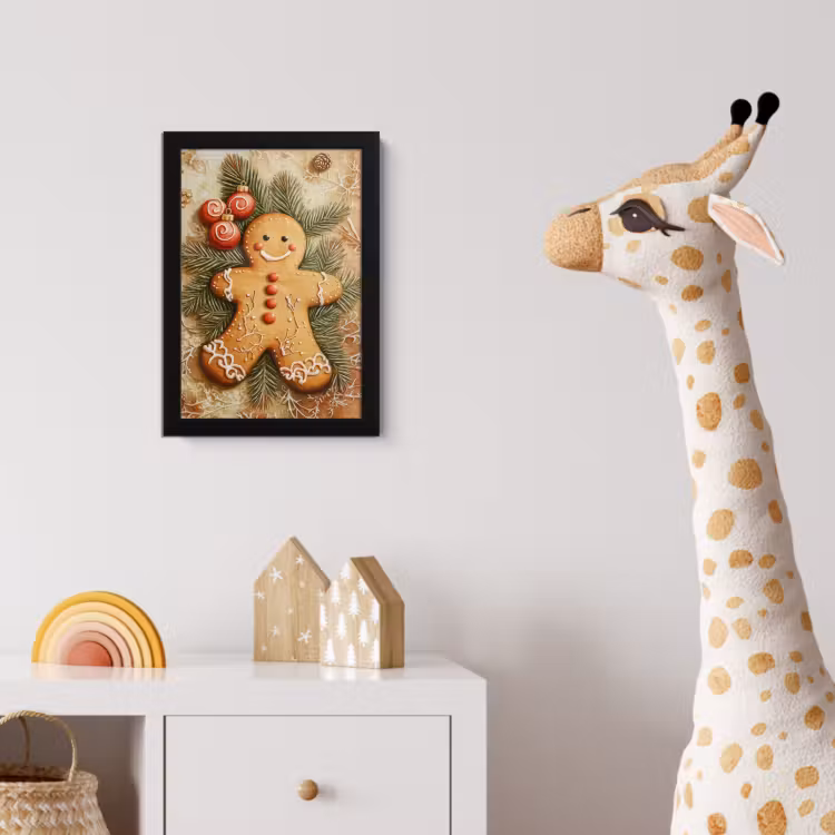 Kerstmis - Koekje - Poppetje - Speculaas fotolijst zwart zonder passe partout klein -usfeer4_kinderkamer