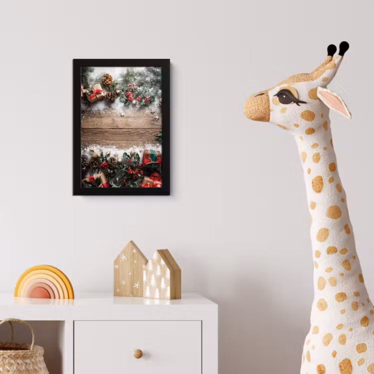 Kerstdecoratie - Geschenken - Hout - Veelkleurig fotolijst zwart zonder passe partout klein -usfeer4_kinderkamer