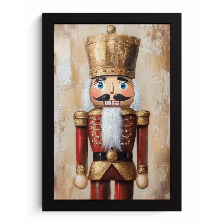 Kerst - Poppetje - Abstract fotolijst zwart zonder passe partout klein -3d