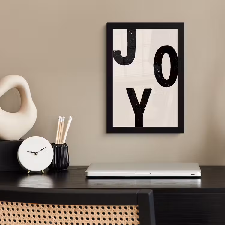 Kerst - Quote - Joy - Zwart - Feestdagen fotolijst zwart zonder passe partout klein -sfeer1