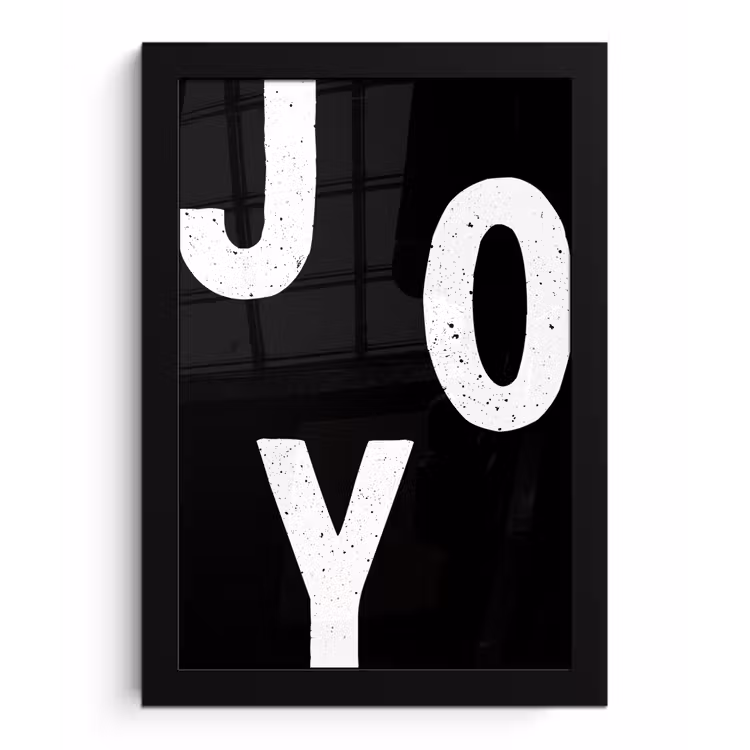 Kerstmis - Quotes - Joy - Zwart - Feest fotolijst zwart zonder passe partout klein -3d