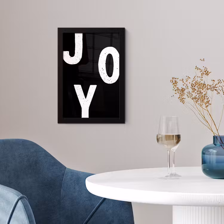 Kerstmis - Quotes - Joy - Zwart - Feest fotolijst zwart zonder passe partout klein -sfeer4