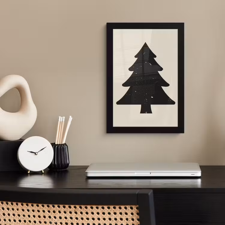 Kerstboom - Zwarte kerstboom - Boom - Japandi fotolijst zwart zonder passe partout klein -sfeer1
