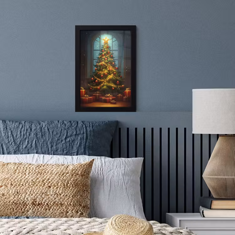 Kerstboom - Cadeau - Kerst - Winter fotolijst zwart zonder passe partout klein -sfeer3