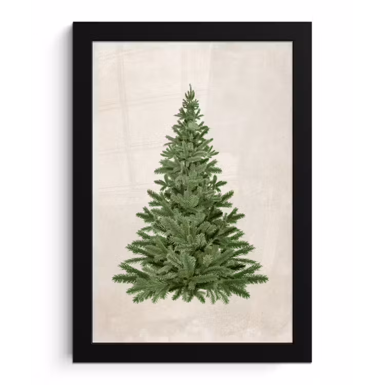 Kerstboom - Groen - Kerstmis - Feestdagen fotolijst zwart zonder passe partout klein -3d
