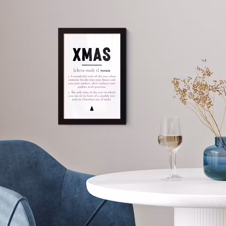Kerst - Wit - Xmas - Quotes - Feestdagen fotolijst zwart zonder passe partout klein -sfeer4