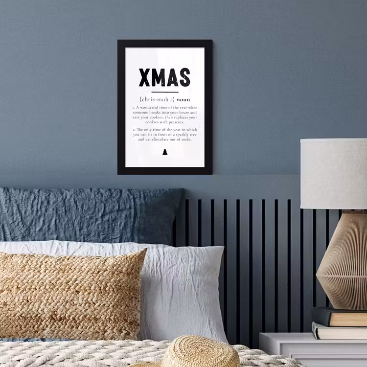 Kerst - Wit - Xmas - Quotes - Feestdagen fotolijst zwart zonder passe partout klein -sfeer3