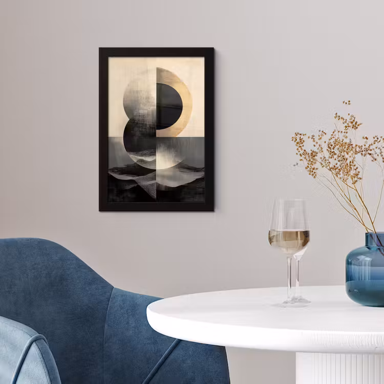 Cirkels - Schaduw - Abstract fotolijst zwart zonder passe partout klein -sfeer4