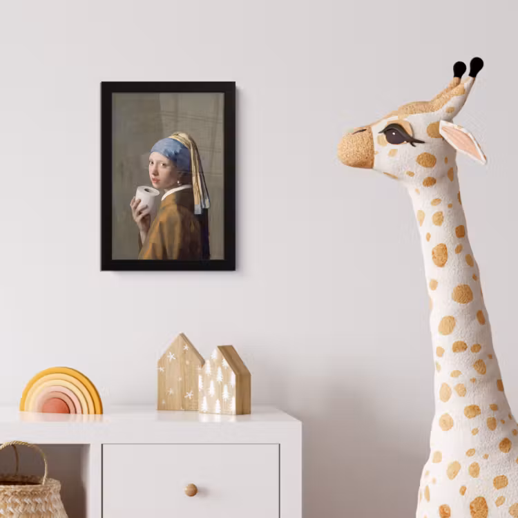Klassiek - Humor - Kleurrijk fotolijst zwart zonder passe partout klein -usfeer4_kinderkamer