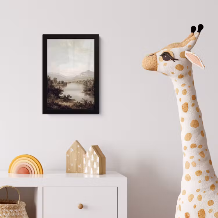 Klassiek - Landschap - Sereen fotolijst zwart zonder passe partout klein -usfeer4_kinderkamer