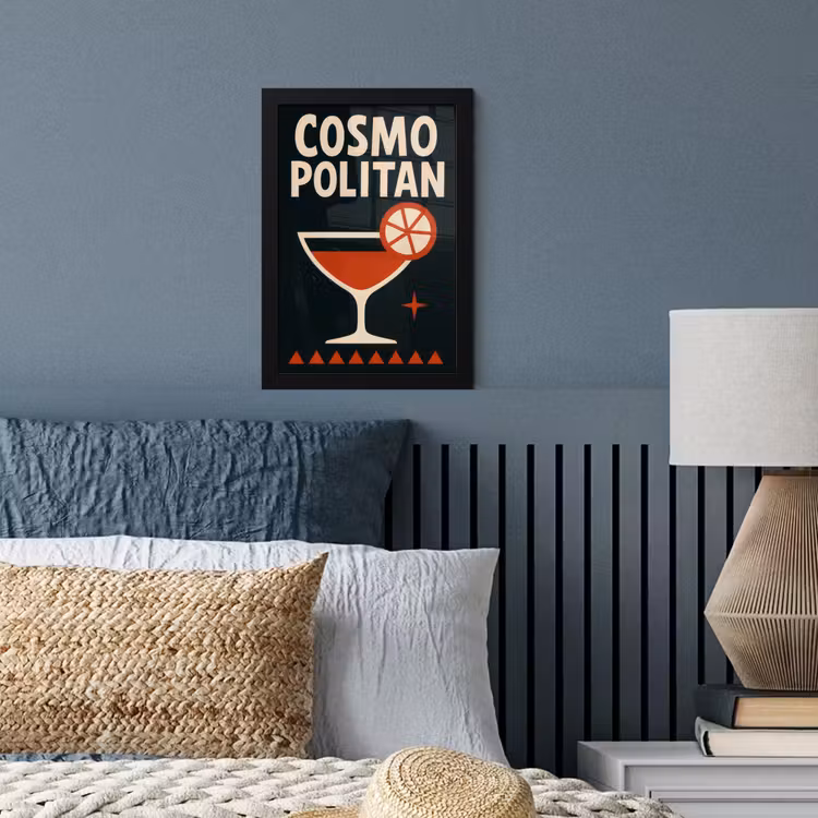 Cocktail - Zwart - Illustratie fotolijst zwart zonder passe partout klein -sfeer3