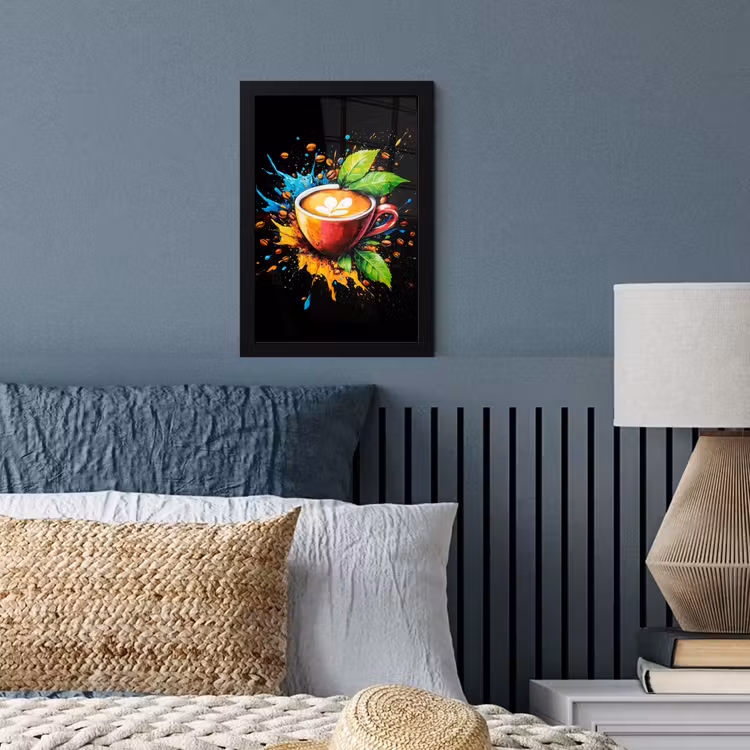 Koffie - Graffiti - Drinken - Abstract fotolijst zwart zonder passe partout klein -sfeer3