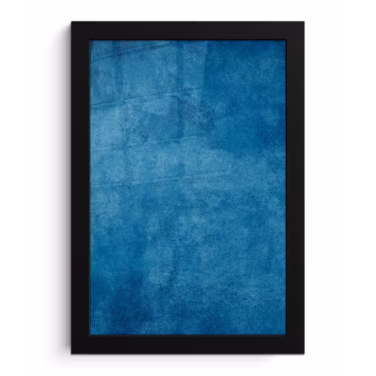 Beton - Blauw - Vintage - Structuur - Industrieel fotolijst zwart zonder passe partout klein -3d