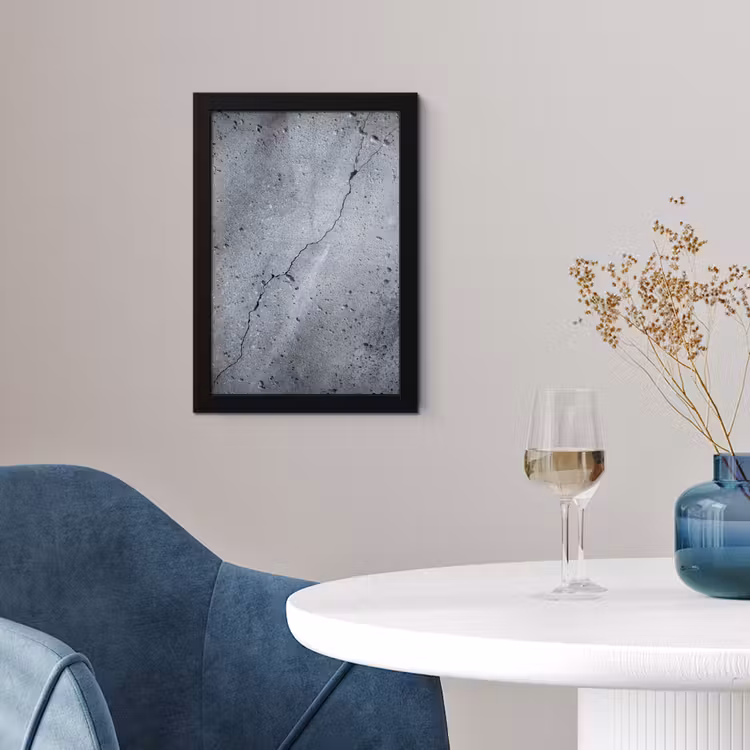 Beton - Grijs - Scheur fotolijst zwart zonder passe partout klein -sfeer4