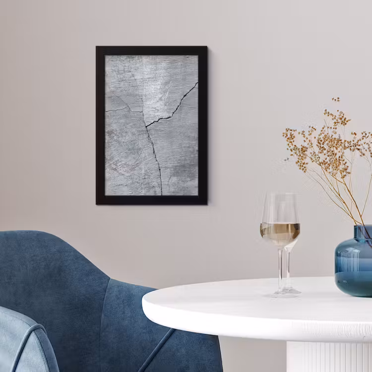 Beton - Grijs - Scheur fotolijst zwart zonder passe partout klein -sfeer4