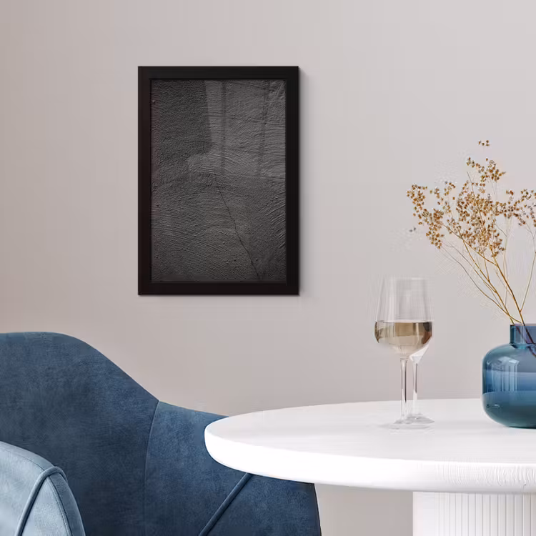 Beton print - Industrieel - Zwart fotolijst zwart zonder passe partout klein -sfeer4