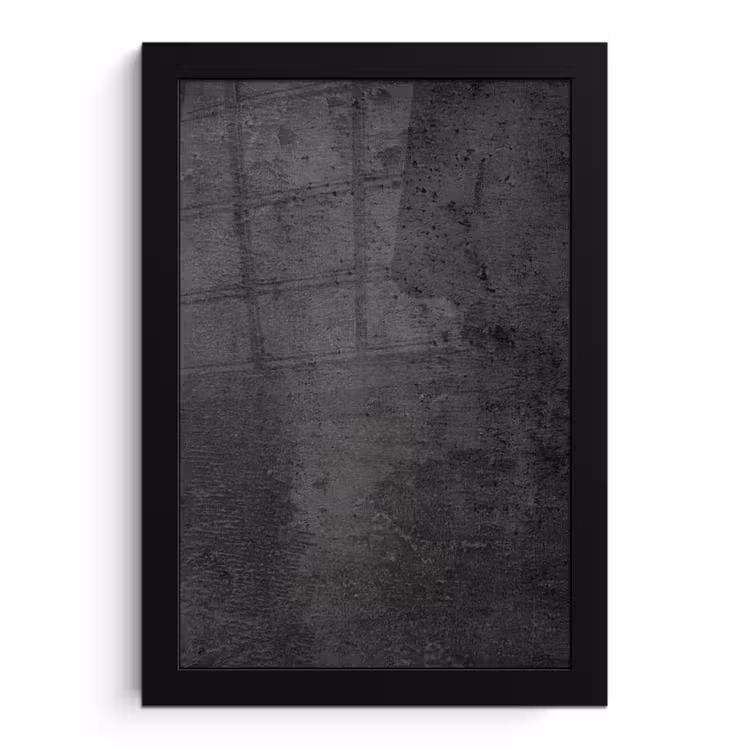 Beton - Robuust - Vintage - Rustiek - Grijs - Zwart fotolijst zwart zonder passe partout klein -3d