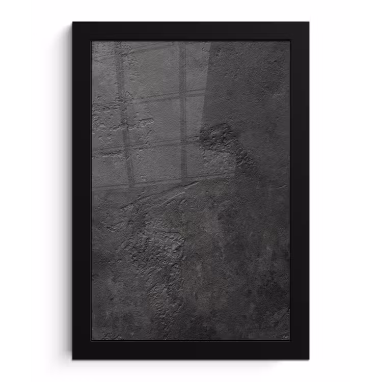 Beton - Structuur - Industrieel - Zwart - Grijs fotolijst zwart zonder passe partout klein -3d