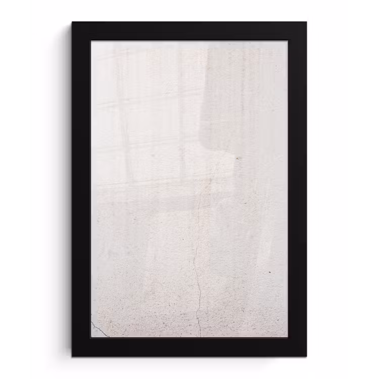 Beton - Muur - Wit fotolijst zwart zonder passe partout klein -3d