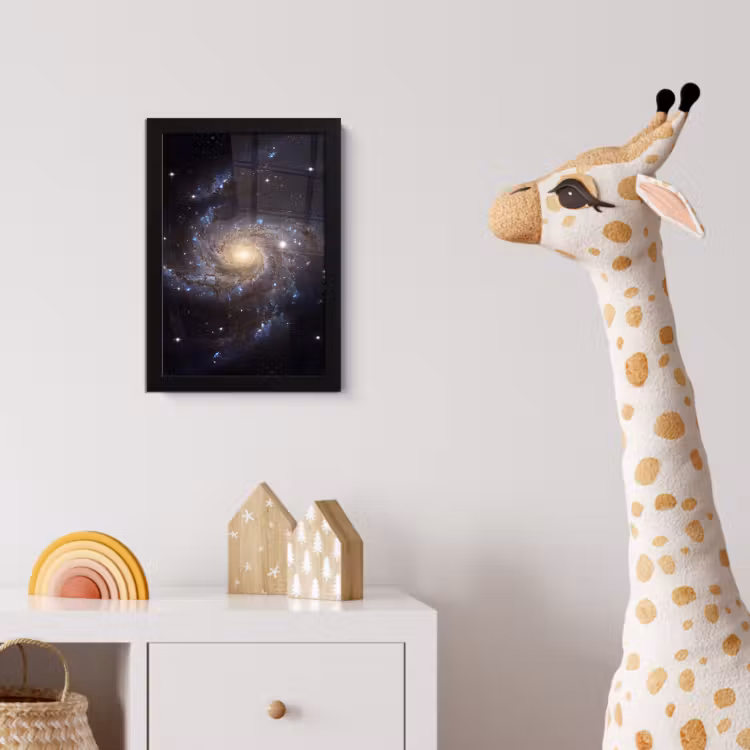 Kosmos - Sterrenstelsel - Donker fotolijst zwart zonder passe partout klein -usfeer4_kinderkamer