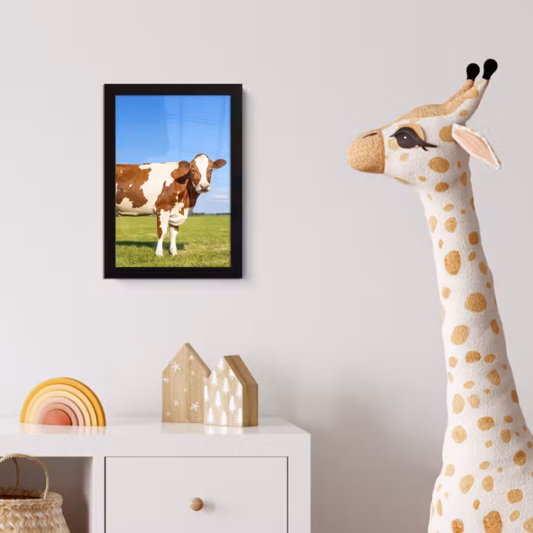 Koeien - Boerderij - Gras- Natuur - Dieren fotolijst zwart zonder passe partout klein -usfeer4_kinderkamer