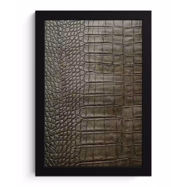 Krokodillenleer - Structuur - Groen fotolijst zwart zonder passe partout klein -3d