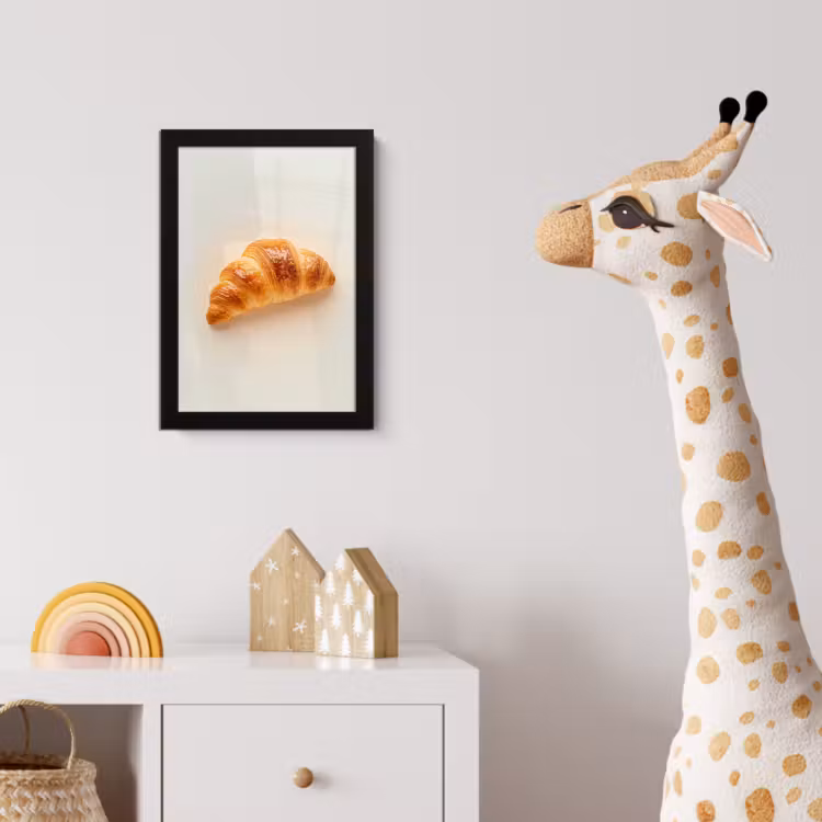 Croissant - Brood - Beige fotolijst zwart zonder passe partout klein -usfeer4_kinderkamer