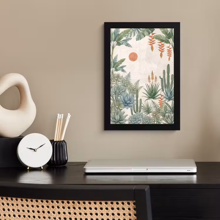 Woestijn - Planten - Groen fotolijst zwart zonder passe partout klein -sfeer1