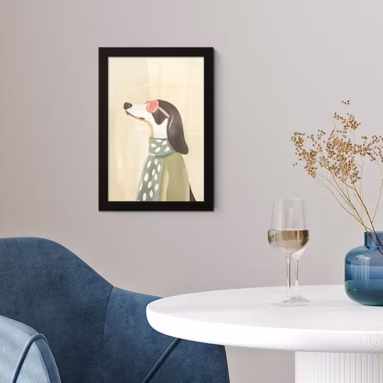 Hond - Zonnebril - Sjaal fotolijst zwart zonder passe partout klein -sfeer4