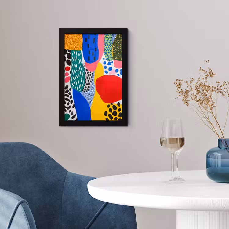 Stippen - Vormen - Modern - Kleuren fotolijst zwart zonder passe partout klein -sfeer4