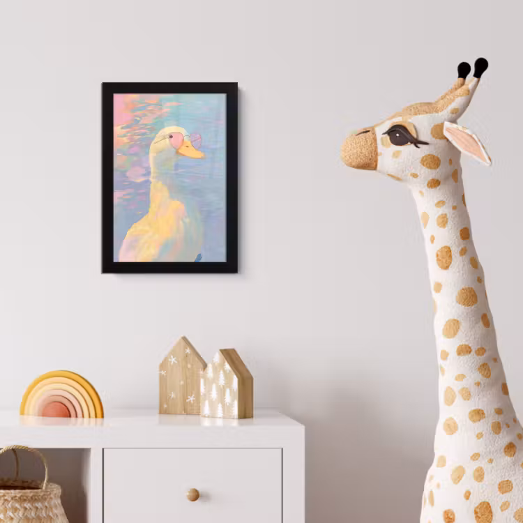 Eend - Zonnebril - Water fotolijst zwart zonder passe partout klein -usfeer4_kinderkamer