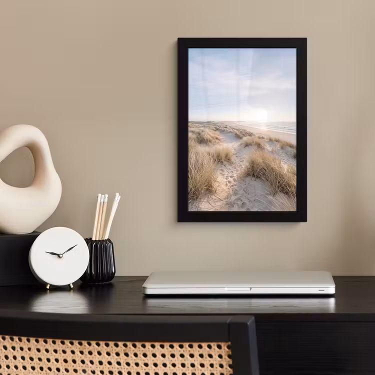Duinen - Strand - Beige fotolijst zwart zonder passe partout klein -sfeer1