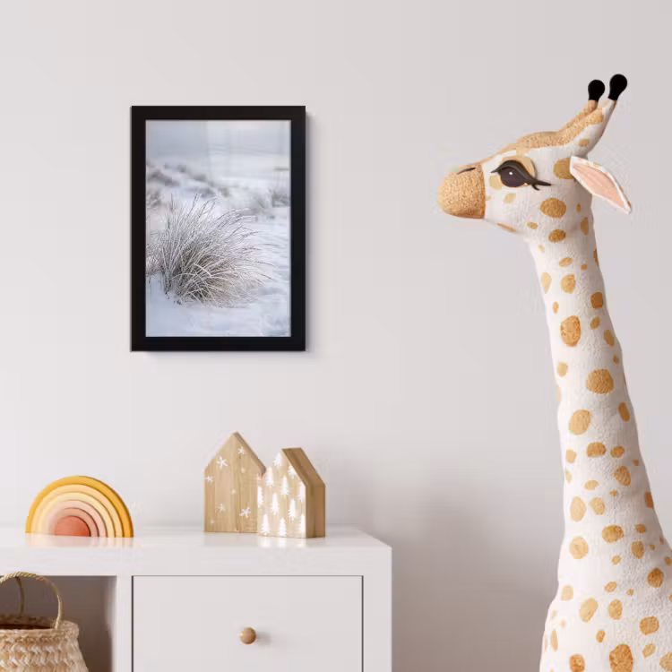 Duinen - Sneeuw - Strand - Winter - Serene fotolijst zwart zonder passe partout klein -usfeer4_kinderkamer