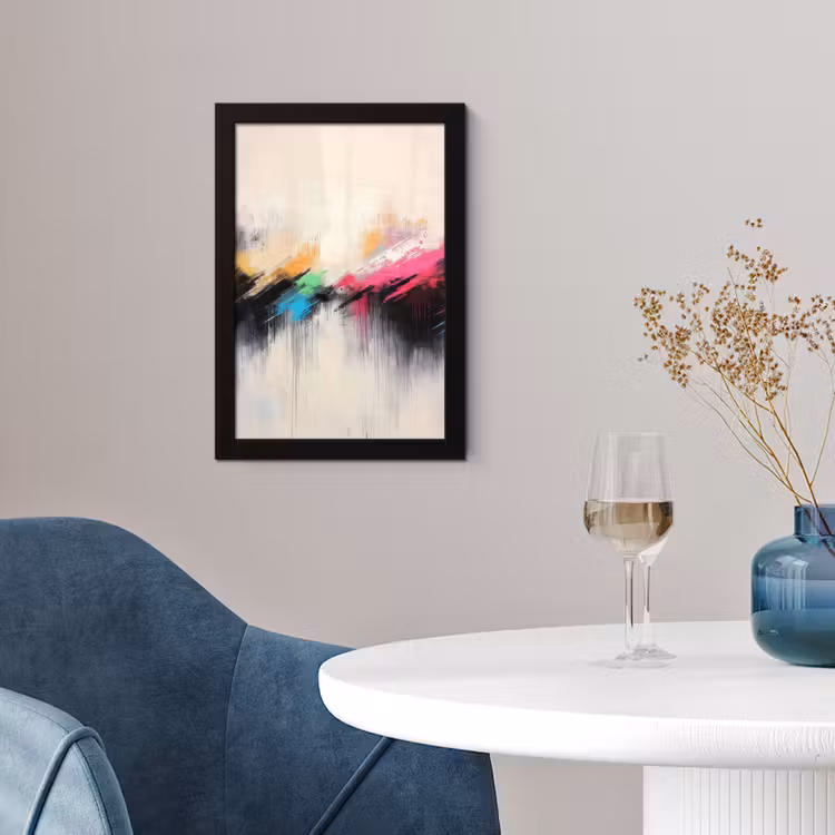 Dynamisch - Abstract - Kleurrijk - Zwart fotolijst zwart zonder passe partout klein -sfeer4