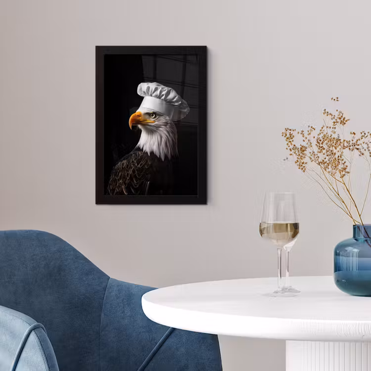 Arend -Amerika - Koksmuts - Vogel - Stoer fotolijst zwart zonder passe partout klein -sfeer4