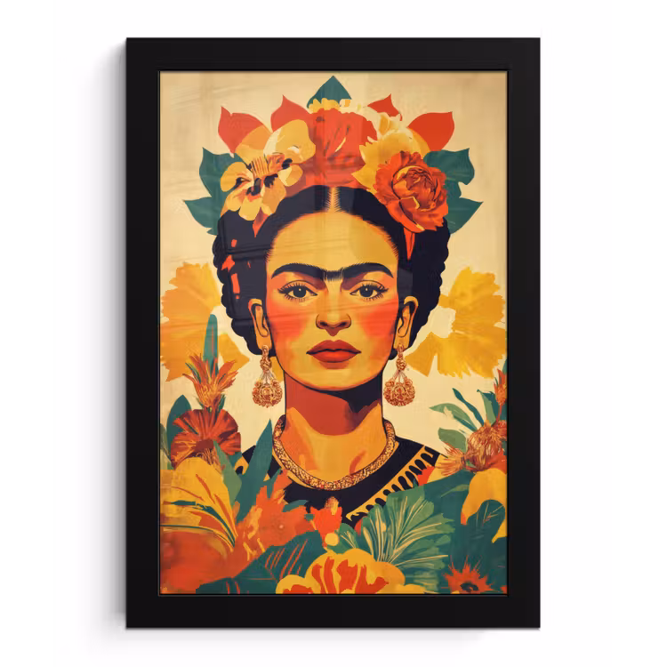 Vrouwelijk - Bloemen - Sieraden fotolijst zwart zonder passe partout klein -3d