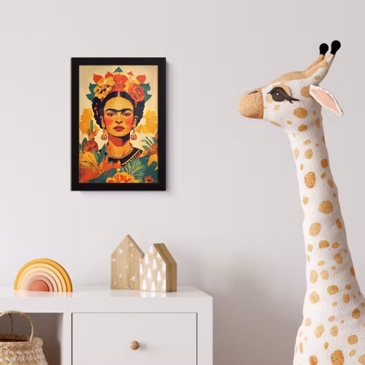 Vrouwelijk - Bloemen - Sieraden fotolijst zwart zonder passe partout klein -usfeer4_kinderkamer