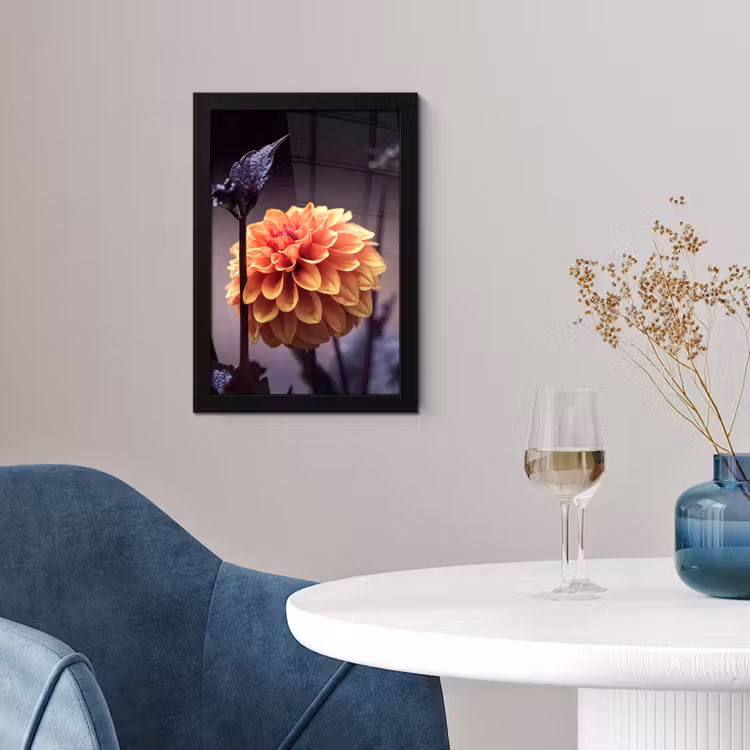Bloemen - Chrysant - Macro - Planten fotolijst zwart zonder passe partout klein -sfeer4