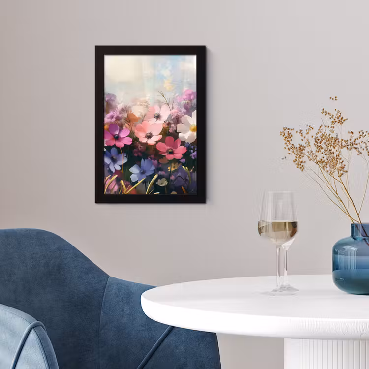 Bloemen - Kleurrijk - Bloei fotolijst zwart zonder passe partout klein -sfeer4