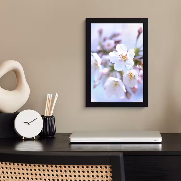 Bloemen - Sakura - Tak - Bloesem takken fotolijst zwart zonder passe partout klein -sfeer1