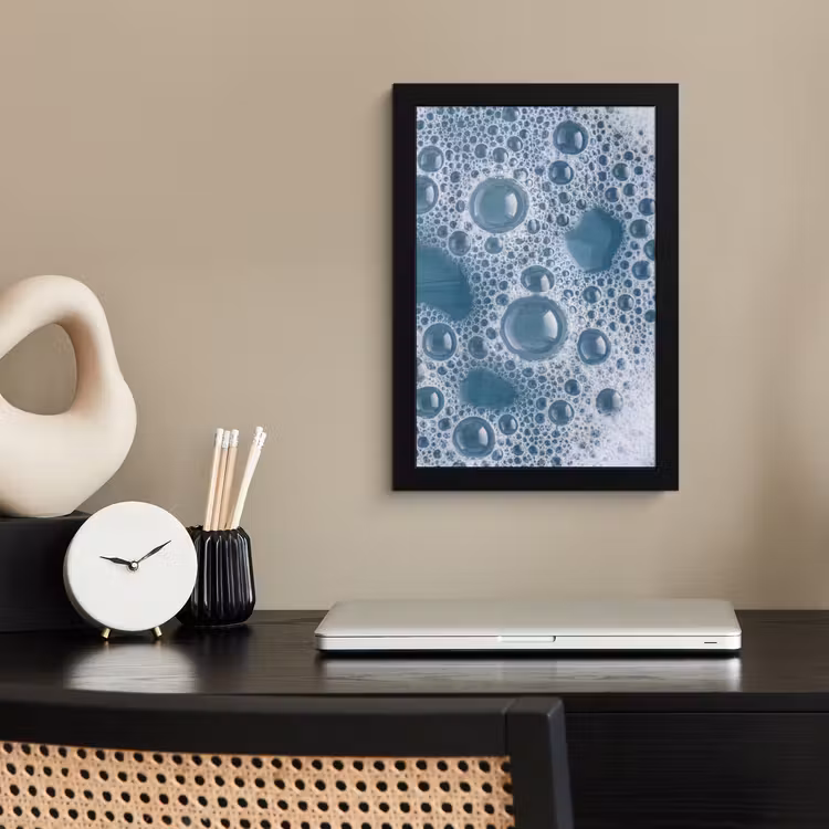 Schuim - Water - Textuur fotolijst zwart zonder passe partout klein -sfeer1