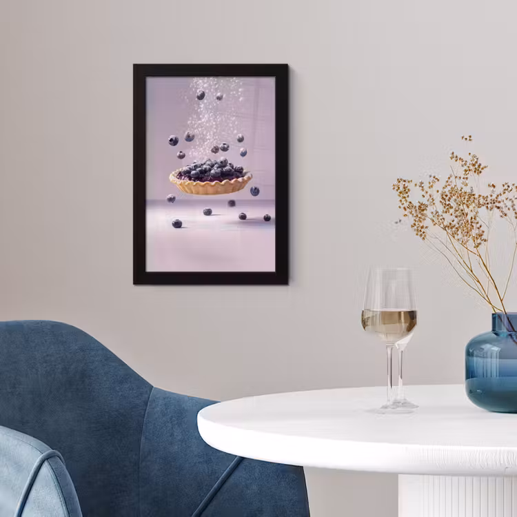 Eten - Taart - Bessen - Blauw fotolijst zwart zonder passe partout klein -sfeer4