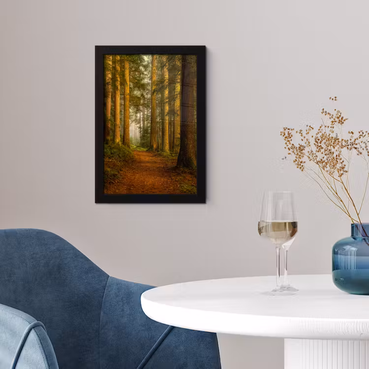 Bos - Natuur - Bomen - Landschap - Bladeren fotolijst zwart zonder passe partout klein -sfeer4
