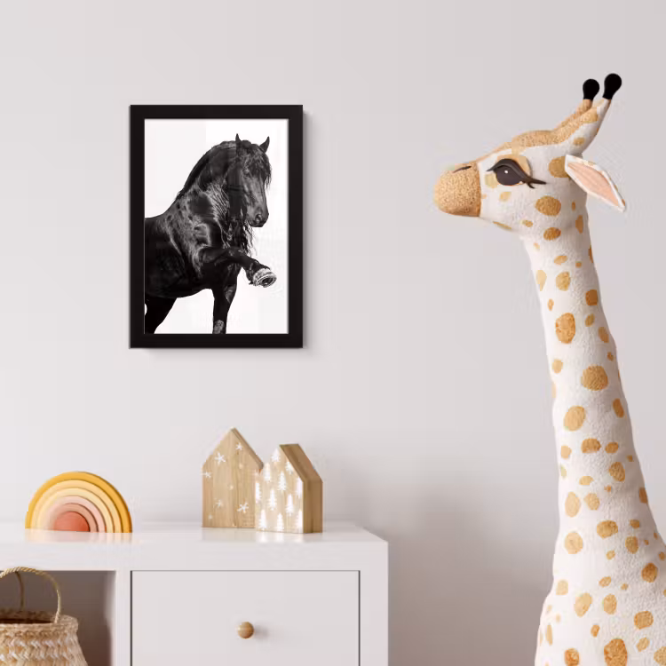 Fries - Hengst - Modern fotolijst zwart zonder passe partout klein -usfeer4_kinderkamer