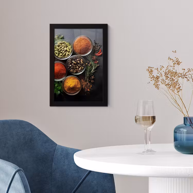 Glazen - Bakjes - Blaadjes - Kruiden fotolijst zwart zonder passe partout klein -sfeer4